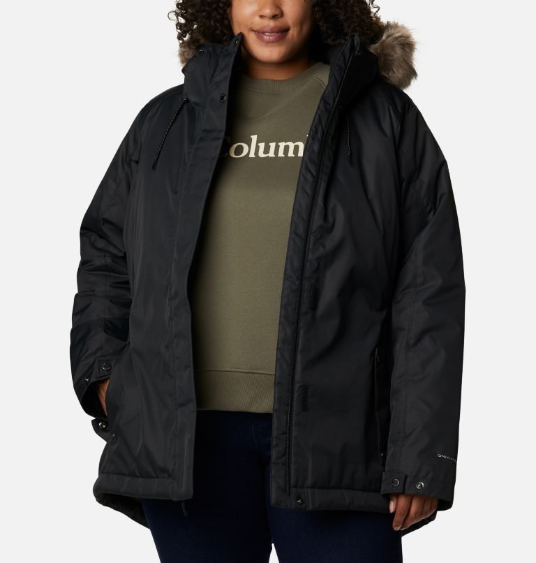 Columbia Suttle Mountain II Isolerte Jakker Dame Svarte | Plus Size 79406G